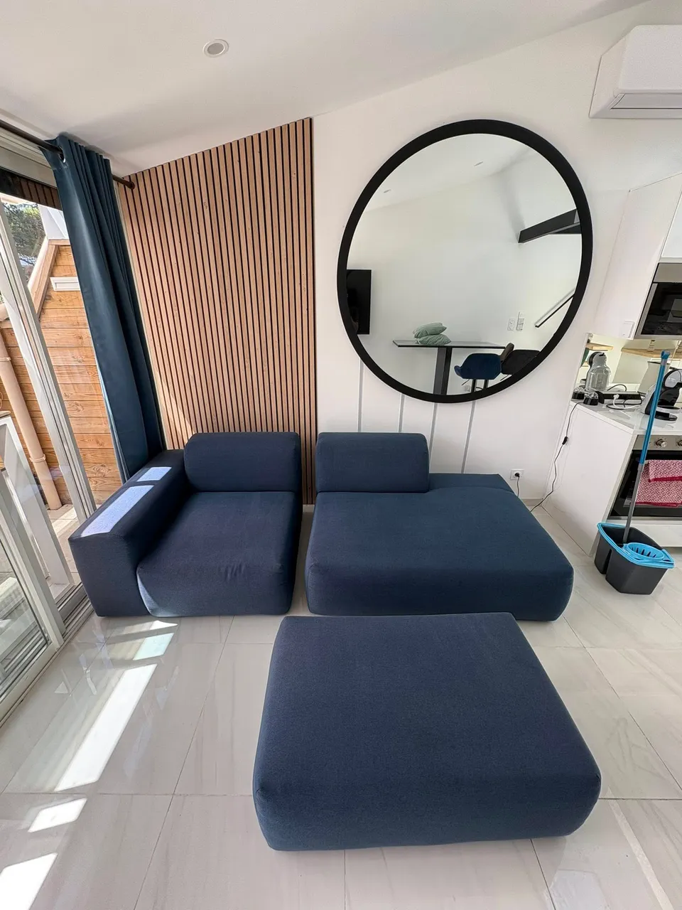 Résulat vue complète de ce canapé nettoyé et désinfecté au Cap d'Agde - Eco Clean Up 35 Agde