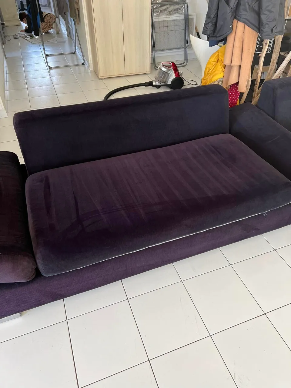 Résulat vue complète de ce canapé nettoyé et désinfecté à Vias Plage - Eco Clean Up 35 Agde