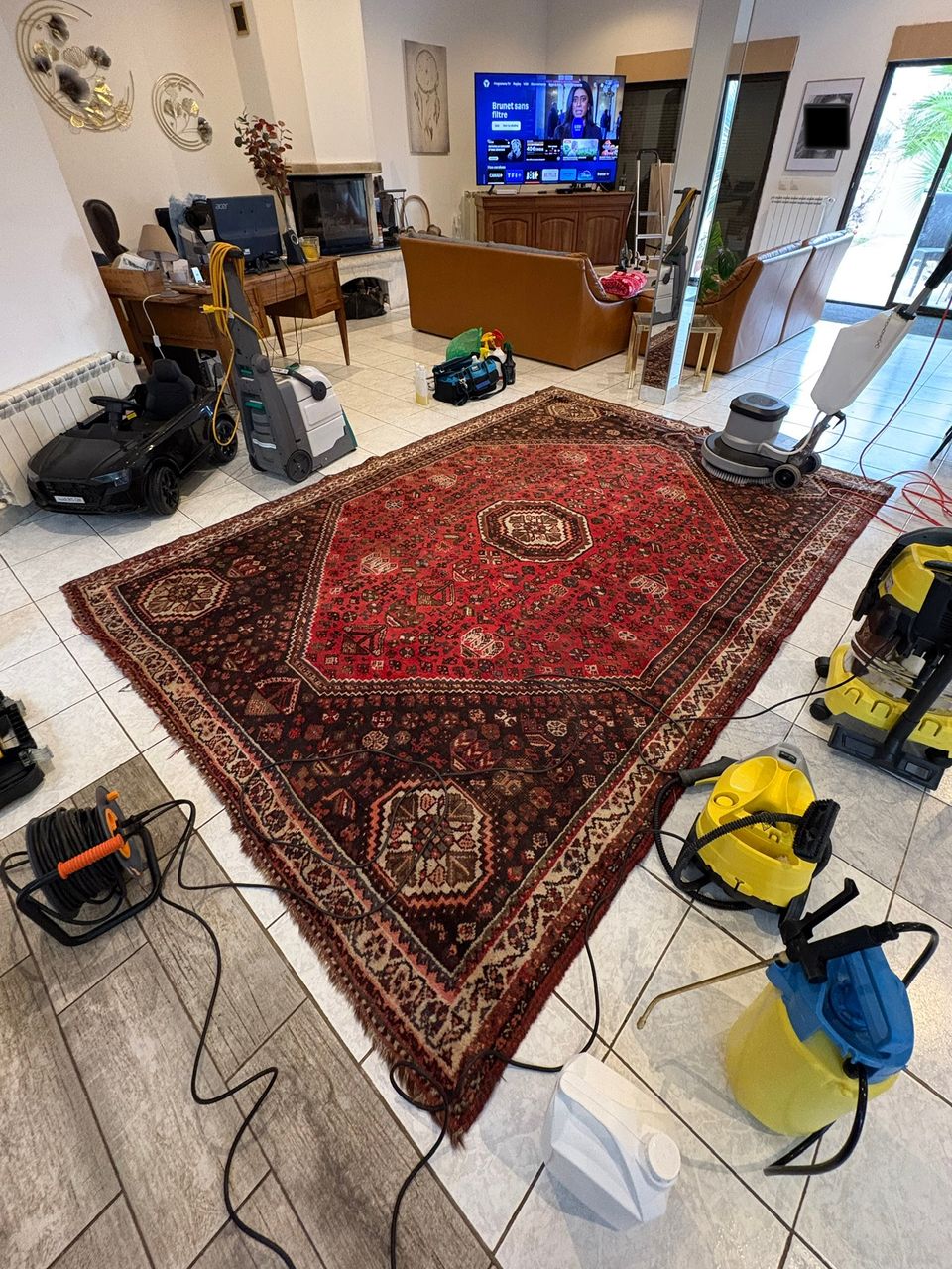 Nettoyage et désinfections tapis syrien à marseillan