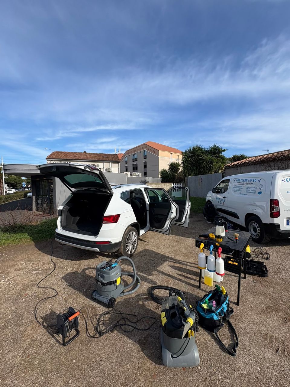 Nettoyage interieur complet Seat Ateca avant une mise en vente