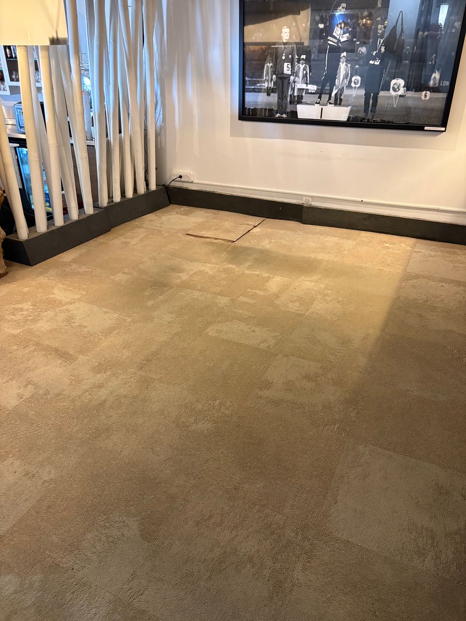 Résultat après nettoyage complet d’une moquette à Carnon-Plage par Eco Clean Up 34.